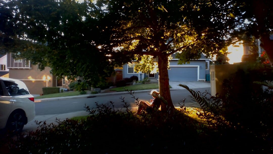 young people in suburban neighborhood