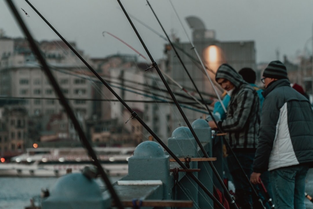 group of men fishing